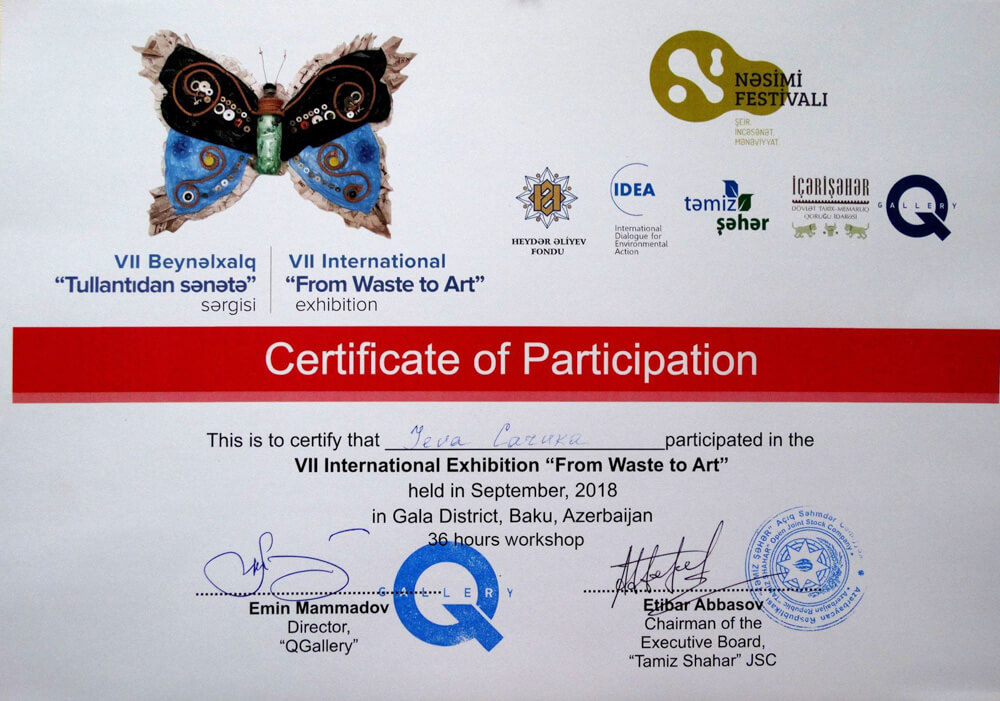 Certificate of participation